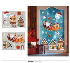 Confezione da 2 teli elettrostatici per finestre natalizie da 30x40 cm