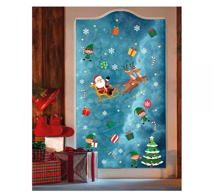 Translation missing: it.Pack de 2 Hojas Electroestáticas de Ventana Papá Noel de 30x40 cm