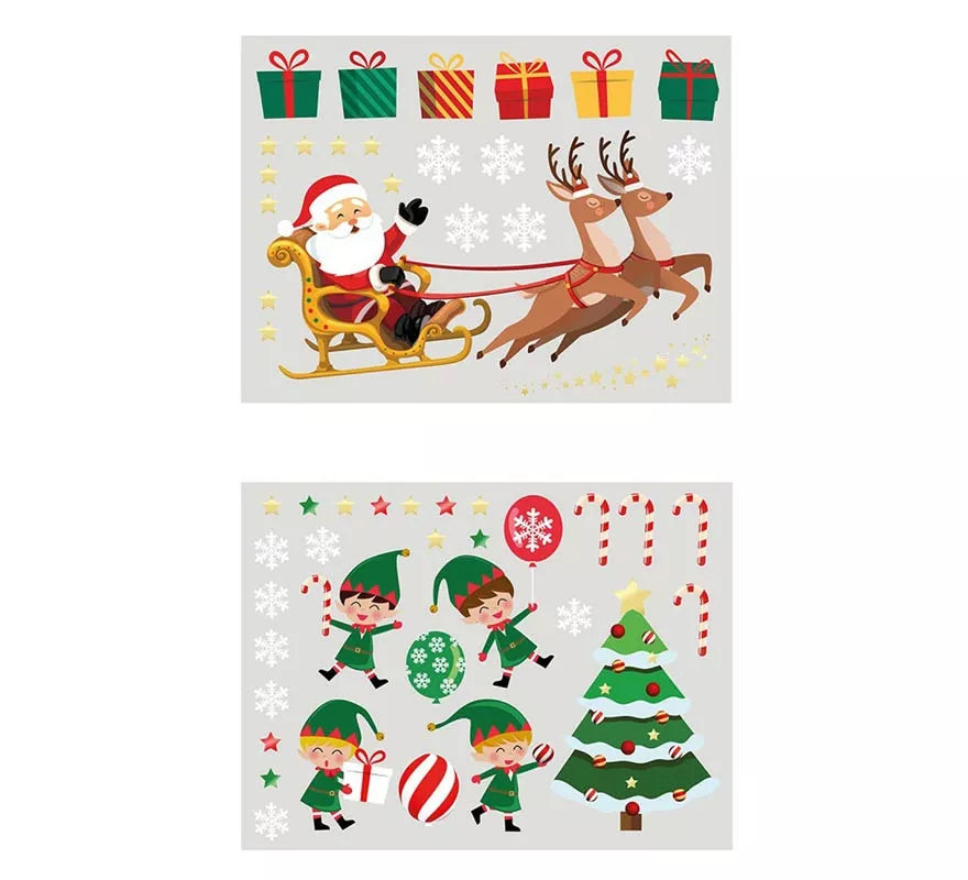 Translation missing: it.Pack de 2 Hojas Electroestáticas de Ventana Papá Noel de 30x40 cm