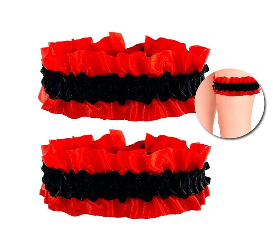 Translation missing: es.Pack de 2 Ligueros rojo y negro