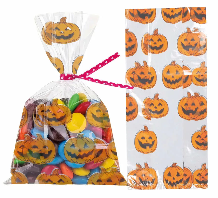 Translation missing: it.Pack de 20 Bolsas Caramelos Calabazas de 28X13 cm
