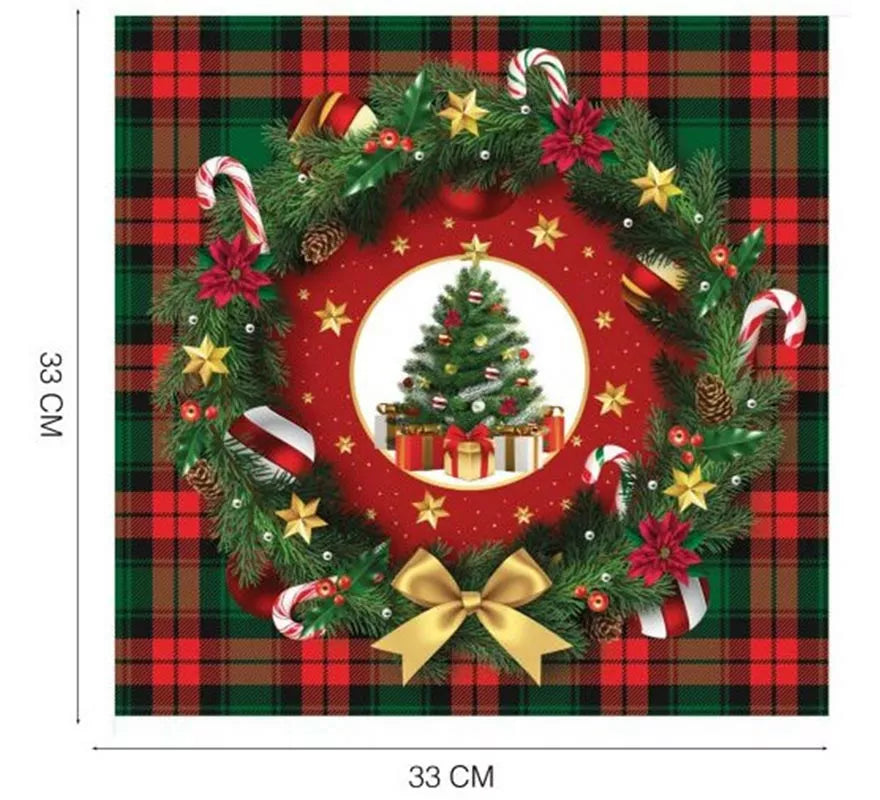 Translation missing: es.Pack de 20 Servilletas Árbol de Navidad de 33x33 cm