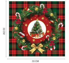 Confezione da 20 Tovaglioli Albero di Natale da 33x33 cm