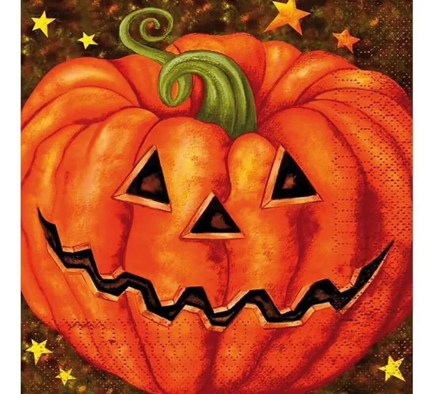Translation missing: it.Pack de 20 Servilletas de Calabaza 33 cm