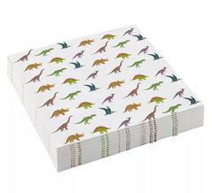 Pack de 20 Servilletas de Dinosaurios de Papel de 25x25 cm
