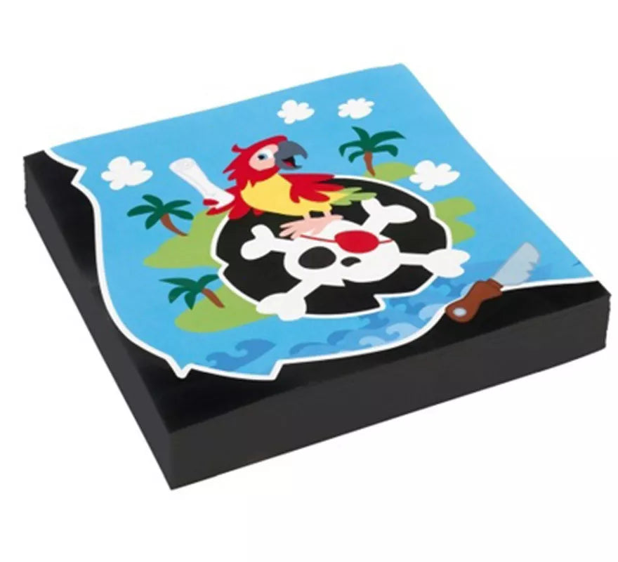 Translation missing: es.Pack de 20 Servilletas de Piratas de Papel de 33x33 cm
