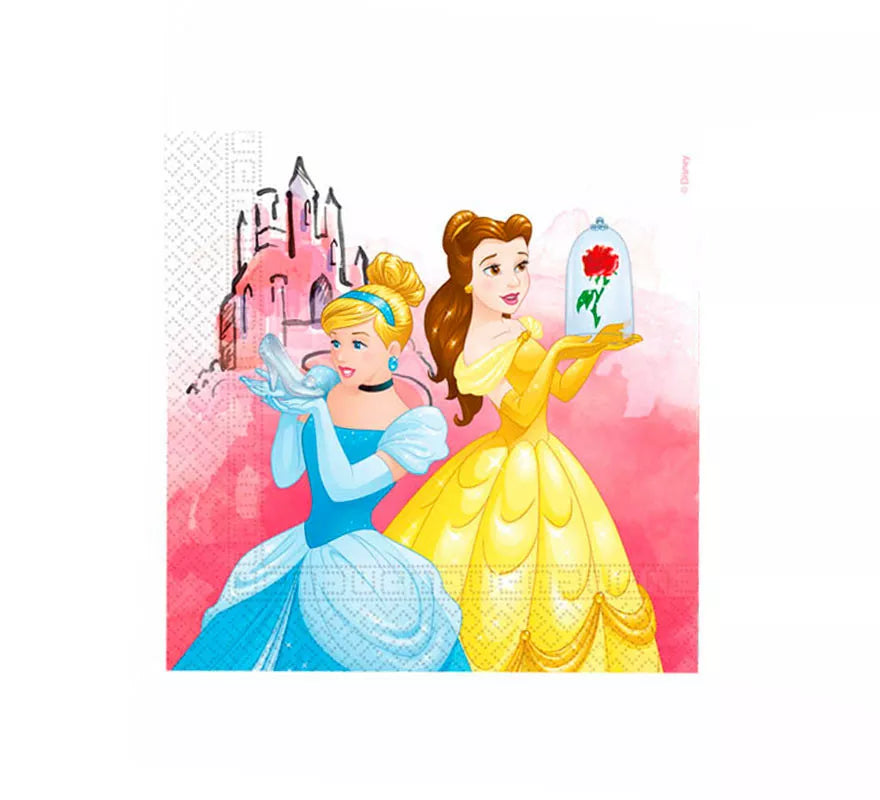Translation missing: it.Pack de 20 Servilletas de Princesas Disney de Papel de 33 x 33 cm