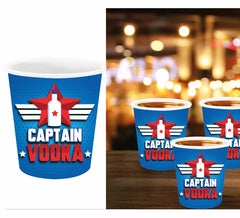 Confezione da 3 Shots Captain Vodka da 5x6 cm