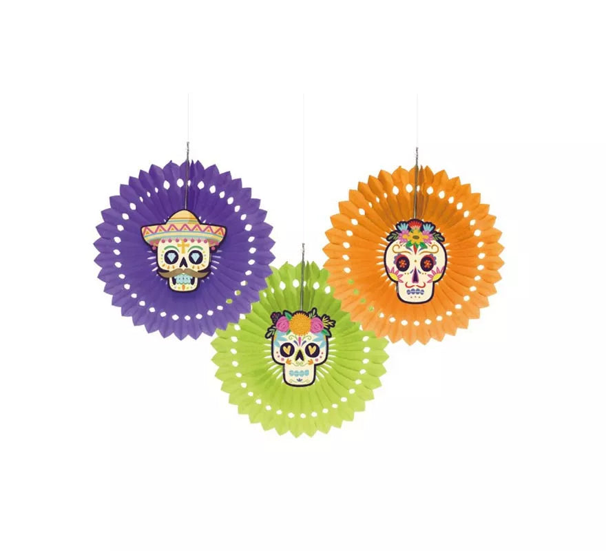 Translation missing: it.Pack de 3 Colgantes de Día de los Muertos de 30 cm