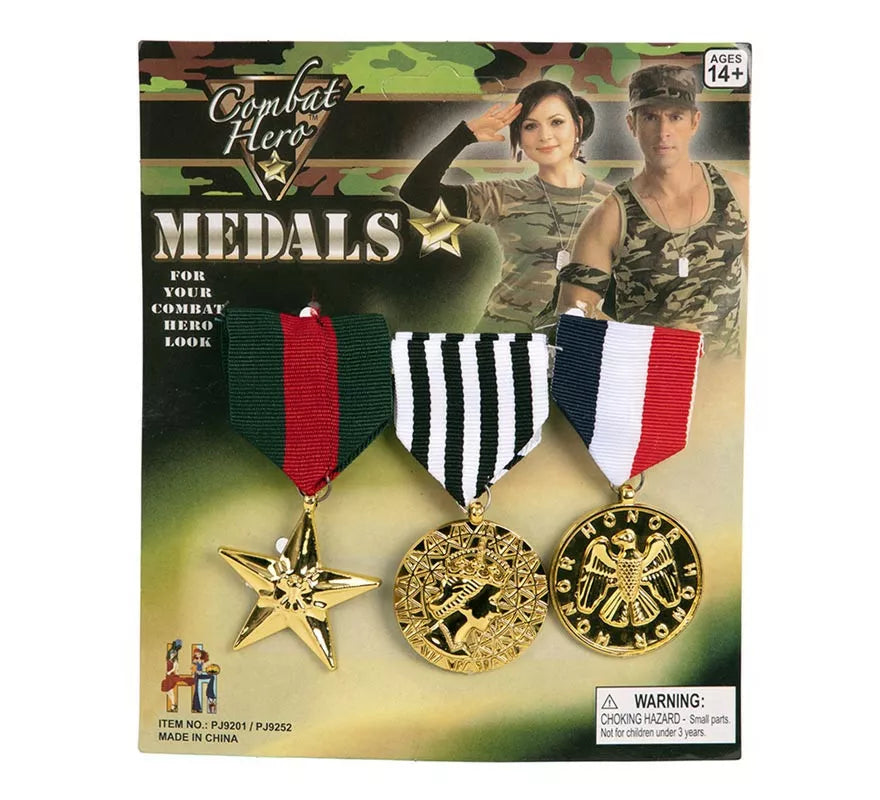 Translation missing: it.Pack de 3 Condecoraciones Militares de 15x15 cm