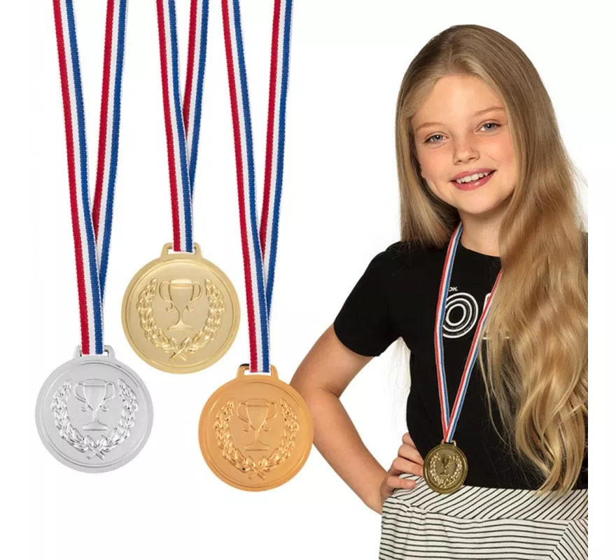 Translation missing: es.Pack de 3 Medallas de plástico con cinta