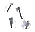 Pack de 3 Mini Armas: Hacha, Cuchillo y Mazo