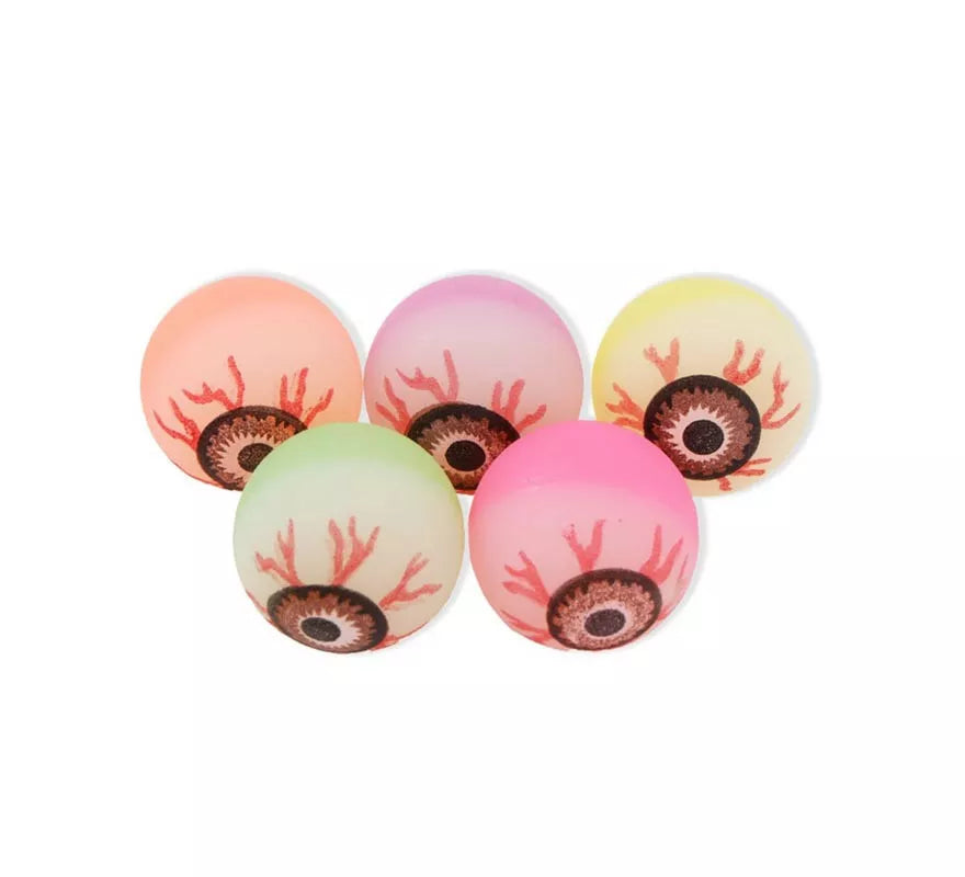 Translation missing: it.Pack de 3 Pelotas Ojos de goma luminiscente en colores surtidos de 3 cm