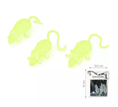 Confezione da 3 topi fluorescenti