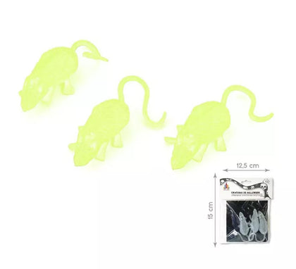 Pack de 3 Ratones fluorescentes