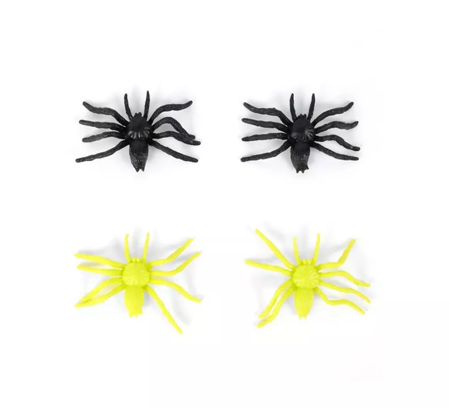 Translation missing: it.Pack de 4 Arañas negro y amarillo decorativas