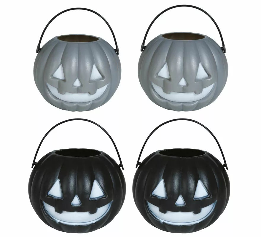 Pack de 4 Calabazas en colores surtidos de 5x6 cm