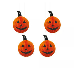 Confezione da 4 Ciondoli Zucca 10x12 cm