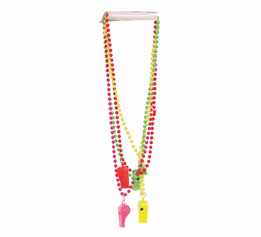 Translation missing: it.Pack de 4 Collares Neón con Silbato en colores surtidos