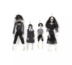 Confezione da 4 scheletri di famiglia gotica da 40 cm