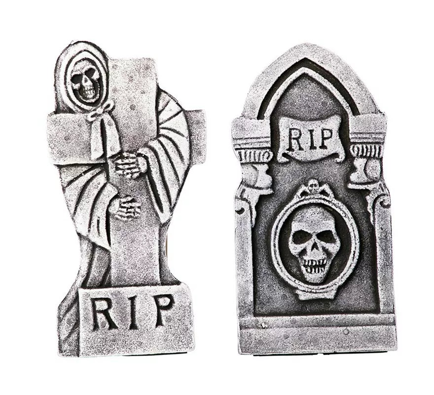 Translation missing: it.Pack de 4 Lápidas Calaveras de 21,5x6,5x42 cm