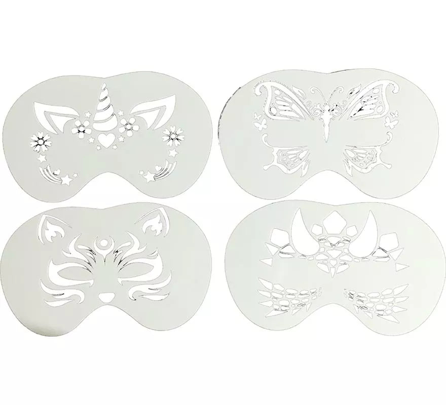 Translation missing: es.Pack de 4 Plantillas para Maquillaje de 5x13,5 cm en modelos surtidos