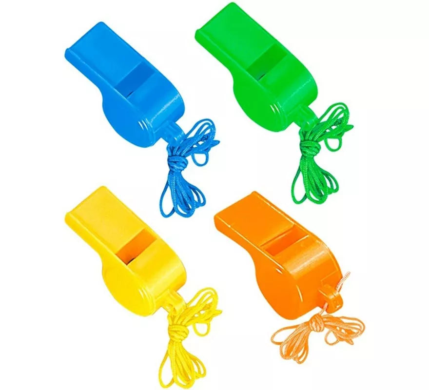 Translation missing: es.Pack de 4 Silbatos con Cuerda en colores surtidos