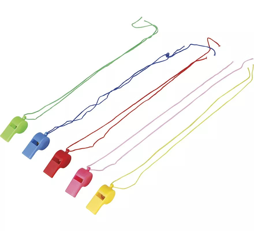 Translation missing: es.Pack de 4 Silbatos con Cuerda en colores surtidos