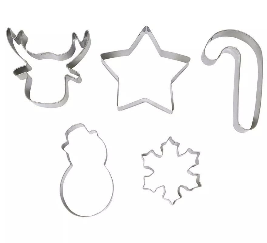 Translation missing: it.Pack de 5 Moldes para Galletas Metálicos Navidad
