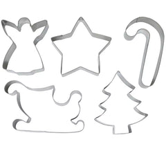 Pack de 5 Moldes para Galletas Metálicos Navideños