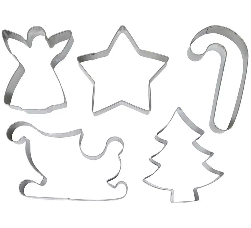 Translation missing: es.Pack de 5 Moldes para Galletas Metálicos Navideños