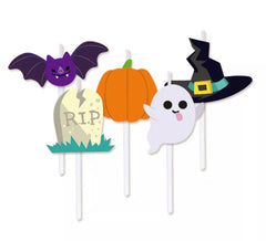 Confezione da 5 candele figurate di Halloween