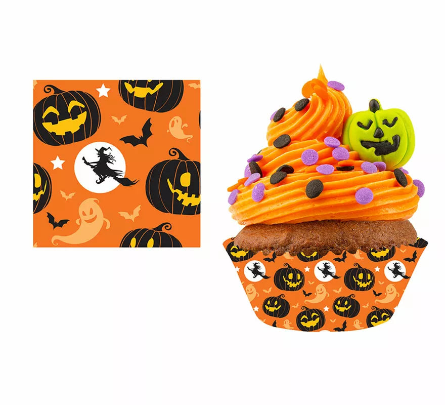 Translation missing: it.Pack de 50 Papeles Cupcake de Calabaza de 5 cm