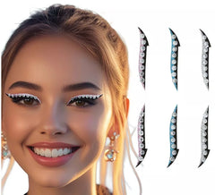 Confezione da 6 adesivi per eyeliner con strass