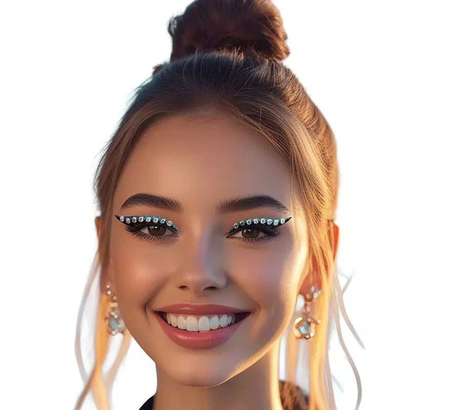 Pack de 6 Adhesivos Delineadores de Ojos con Pedrería