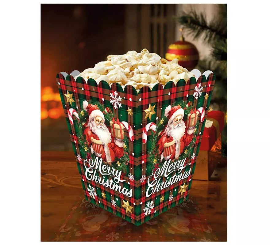 Translation missing: it.Pack de 6 Bolsas de Palomitas Papá Noel de papel de 18x10,5 cm