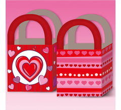 Confezione da 6 sacchetti regalo di cuori 18x12 cm
