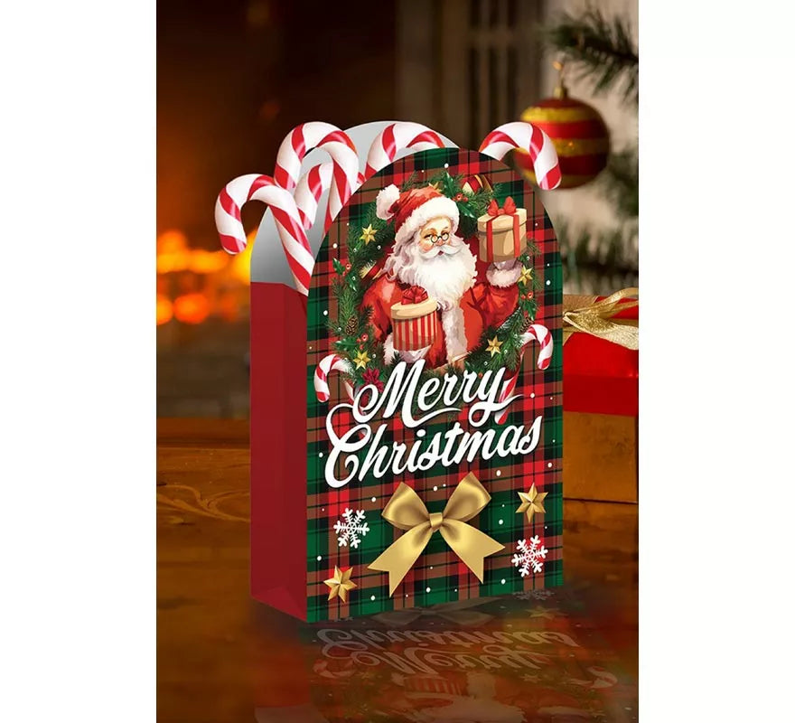 Translation missing: es.Pack de 6 Bolsas para Caramelos Papá Noel de papel de 16,5x11 cm