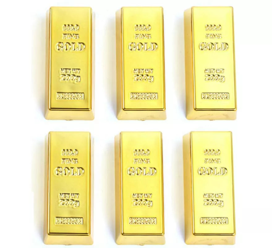 Translation missing: it.Pack de 6 Lingotes de oro imitación de 6x3 cm