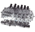 Pack de 6 Matasuegras Plateadas 'Bonne Année' para Nochevieja