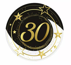 Confezione da 6 Piatti 30 Anni da 23 cm