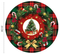 Confezione da 6 Piatti Albero di Natale da 23 cm