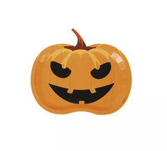 Pack de 6 Platos Calabaza de papel de 28x22 cm