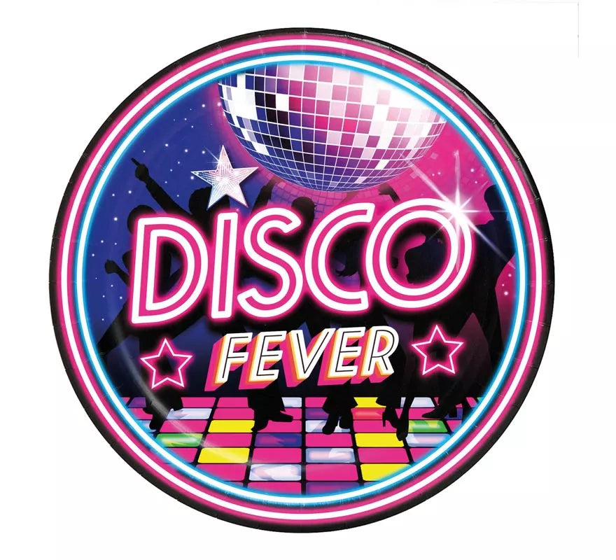 Translation missing: es.Pack de 6 Platos Disco Fever de 23 cm