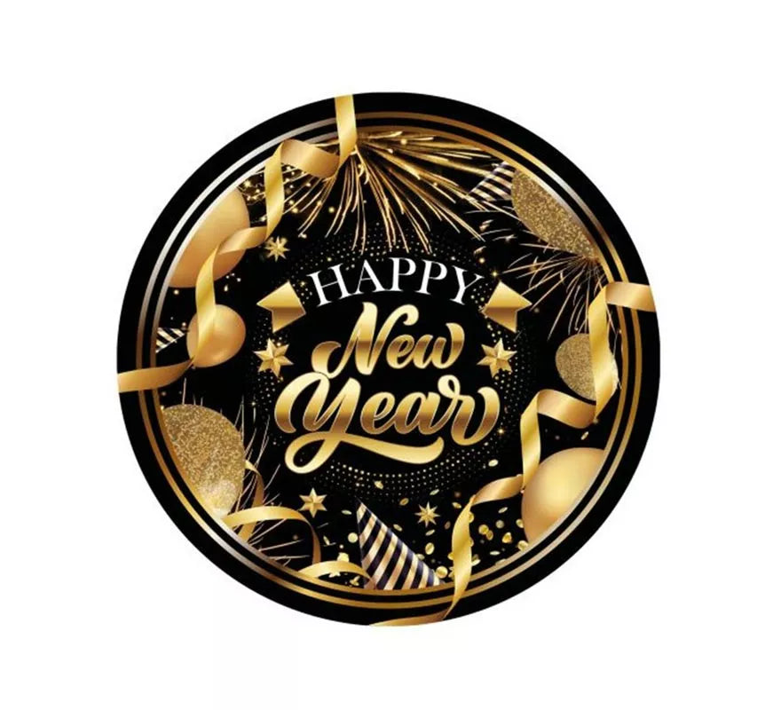 Translation missing: it.Pack de 6 Platos Happy New Year de 23 cm