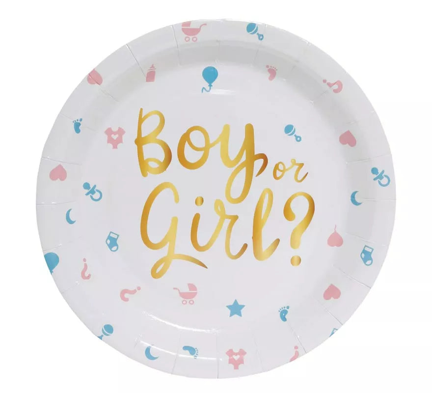 Translation missing: it.Pack de 6 Platos It's a Boy or it's a Girl