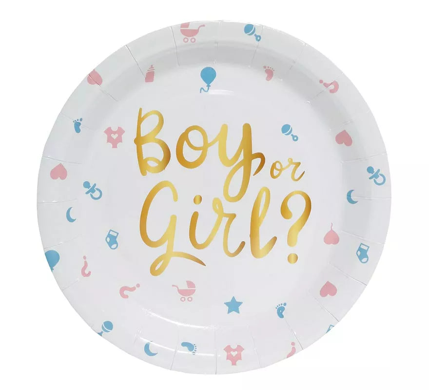 Translation missing: it.Pack de 6 Platos It's a Boy or it's a Girl
