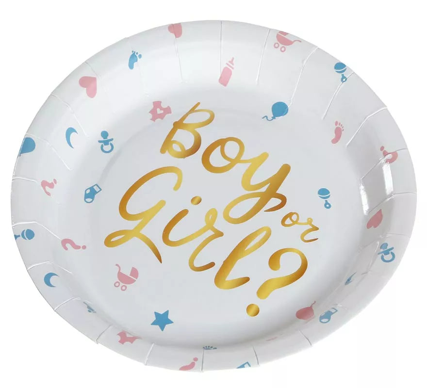 Pack de 6 Platos It's a Boy or it's a Girl