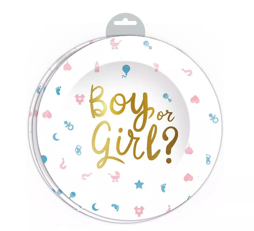 Translation missing: it.Pack de 6 Platos It's a Boy or it's a Girl