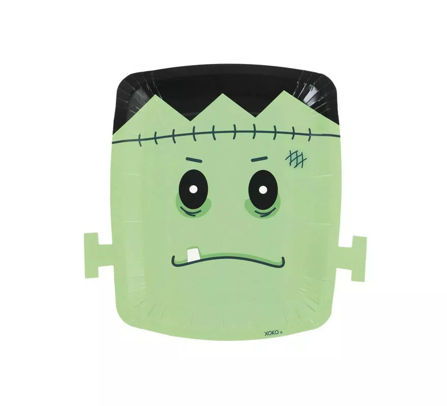 Translation missing: it.Pack de 6 Platos Monstruo verde de papel de 26x25 cm
